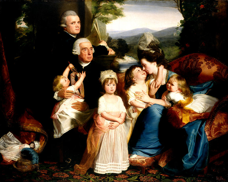 John Copley Painting - The Copley Family by John Singleton Copley