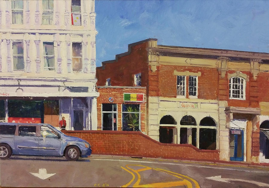 University Of Virginia Painting - The Corner Headshop by Edward Thomas