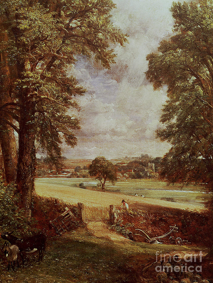 The Cornfield, detail of the harvester, 1826 Painting by John Constable