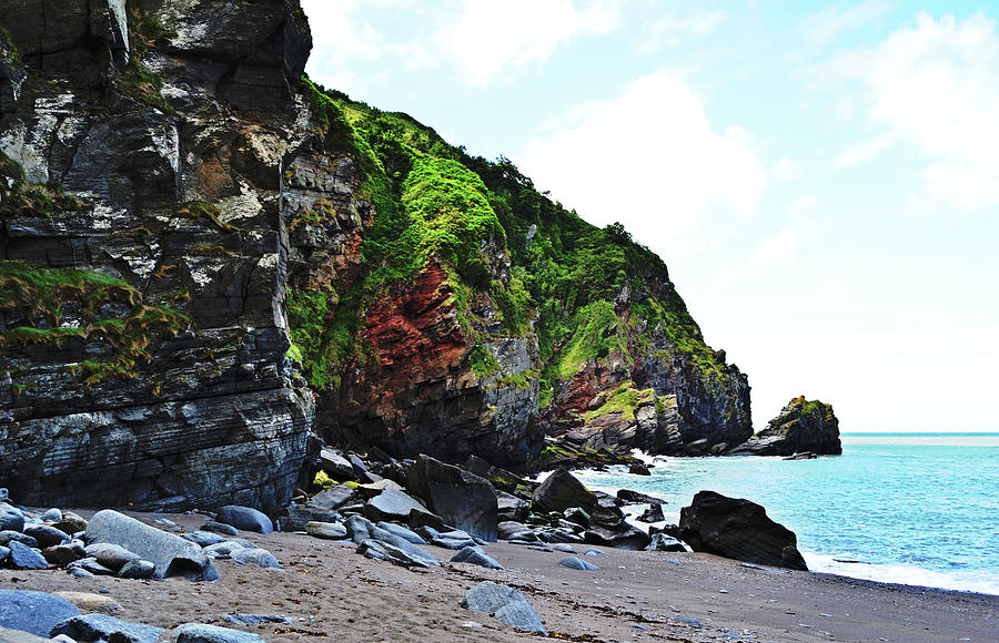 The Cornish Cliffs Photograph by Tinto Designs