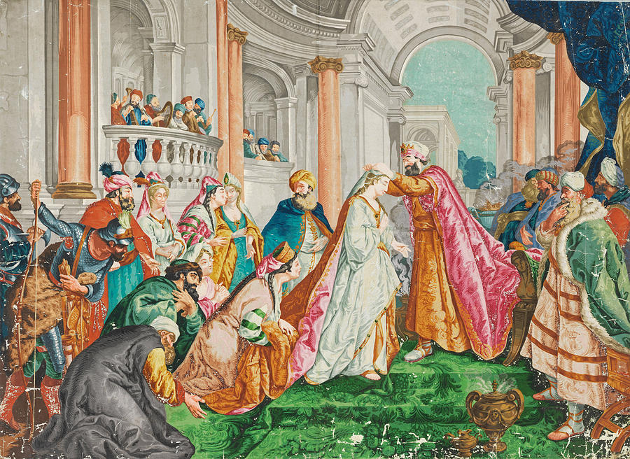The Coronation of Esther Painting by Jean-Francois Detroy