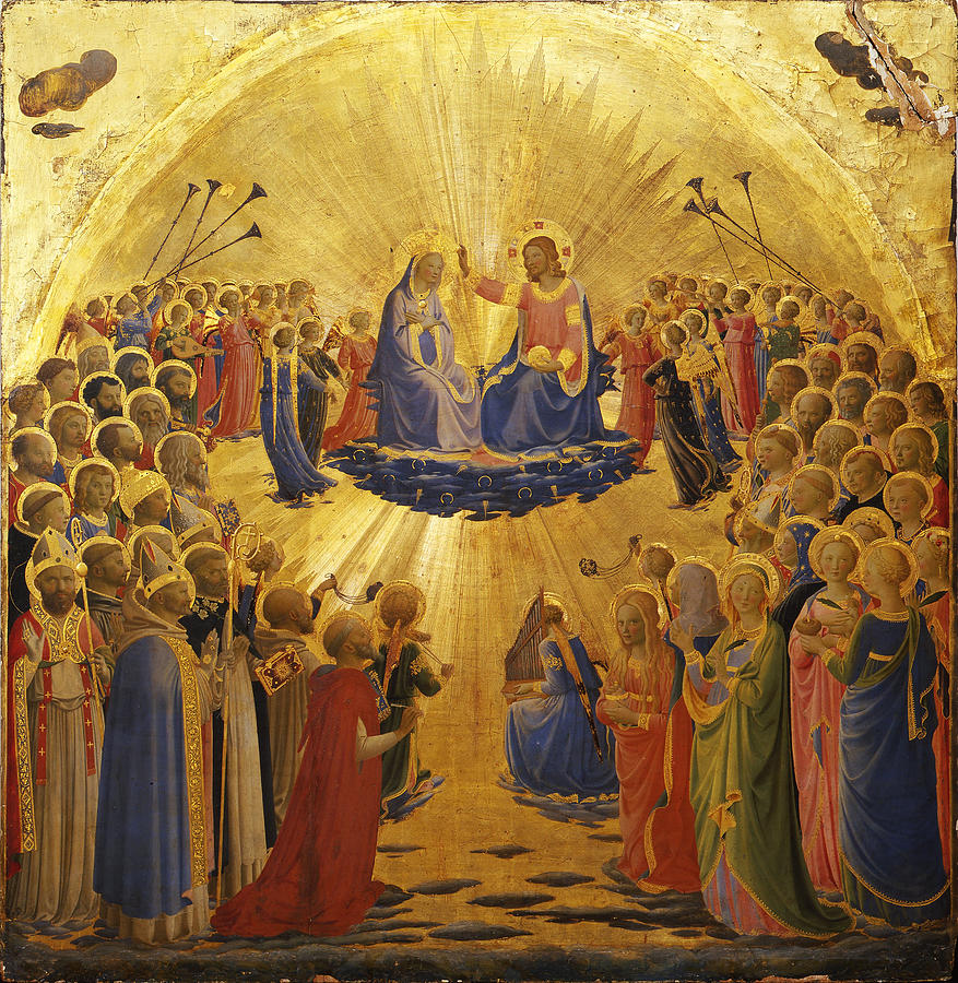 Fra Angelico Painting - The Coronation of the Virgin by Fra Angelico