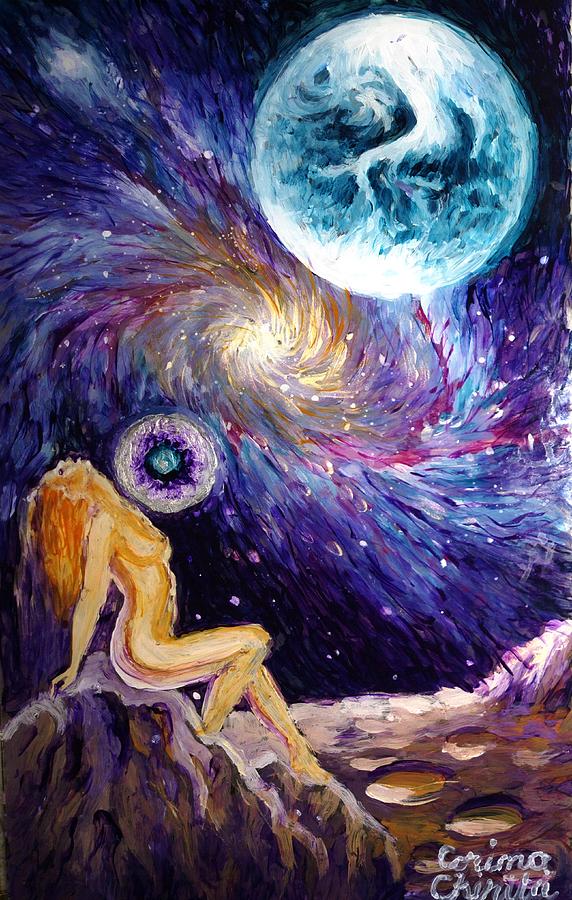 The Cosmic Eve Painting By Chirila Corina Fine Art America