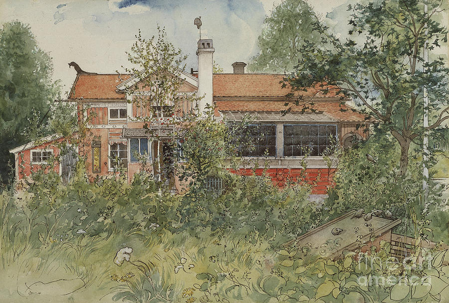 Carl Larsson Painting - The Cottage by Carl Larsson