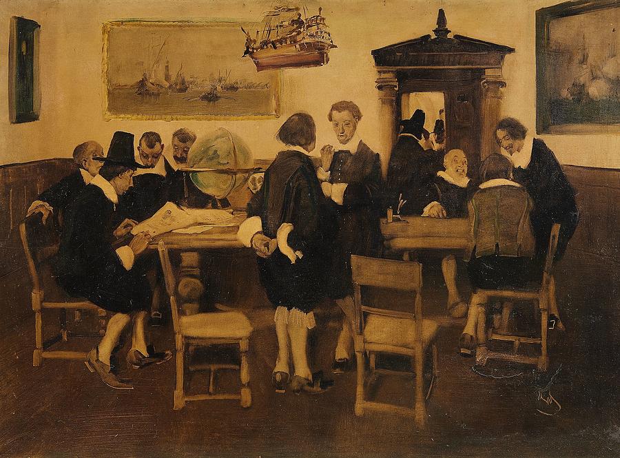 The Council Meeting of the Hanseatic League Painting by MotionAge Designs