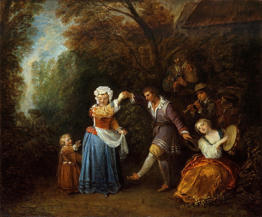 The Country Dance Painting by Antoine Watteau