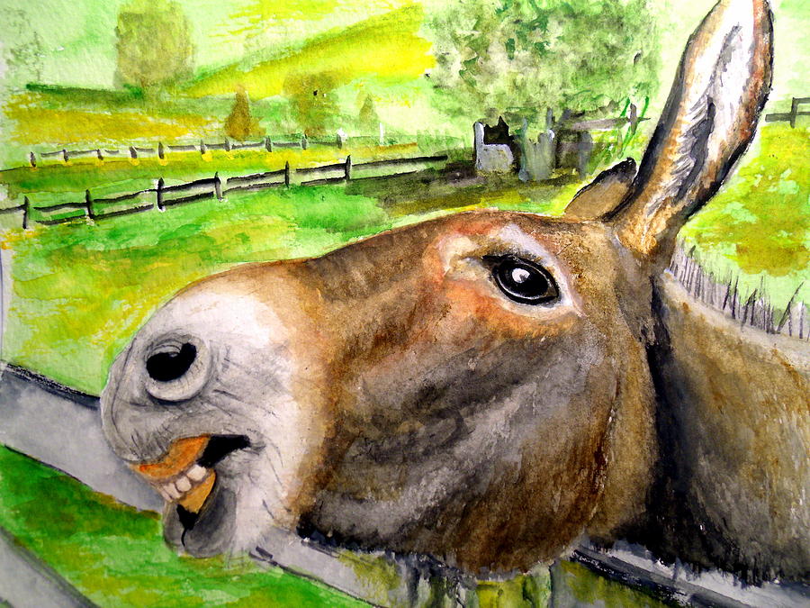 The Country Mule Painting by Carol Grimes