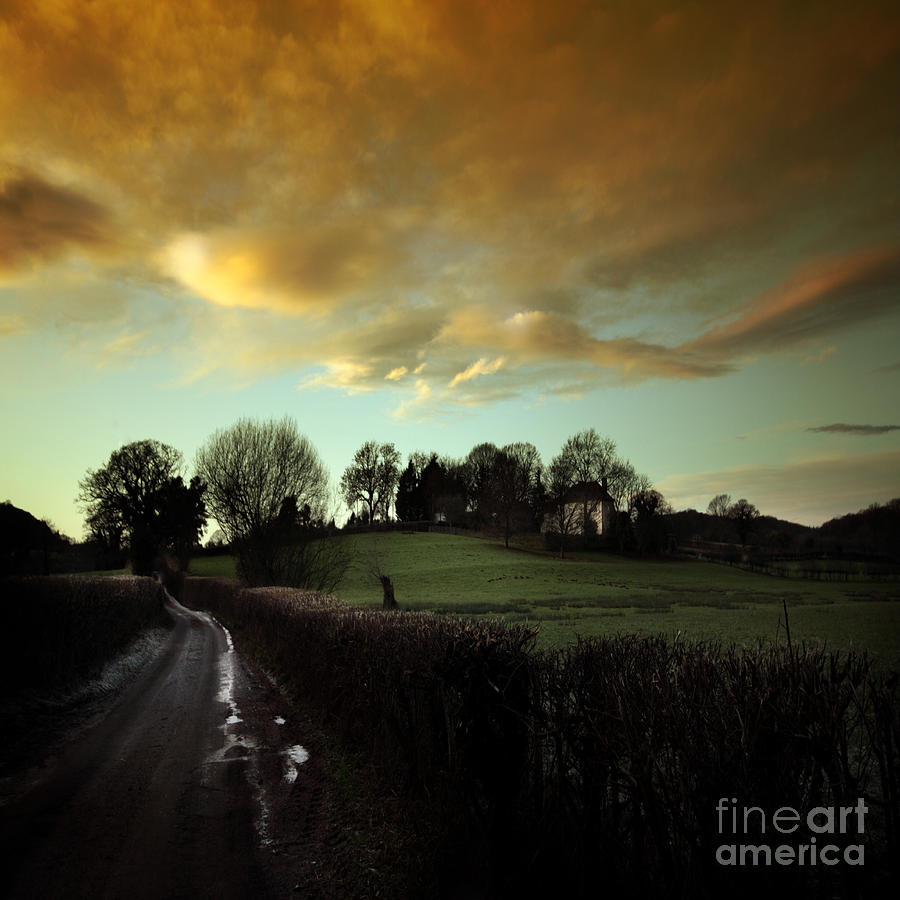 Sunset Photograph - The Country Road by Ang El