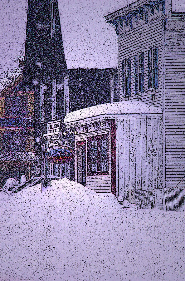 The Country Store Amidst the Snow  Photograph by Nancy Griswold