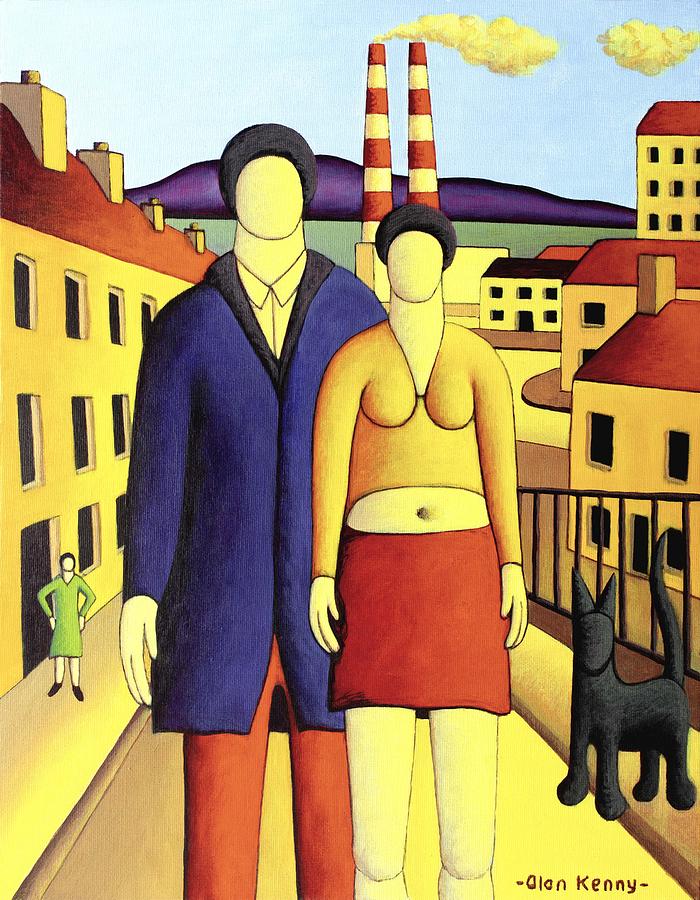 The couple by powerstation Painting by Alan Kenny