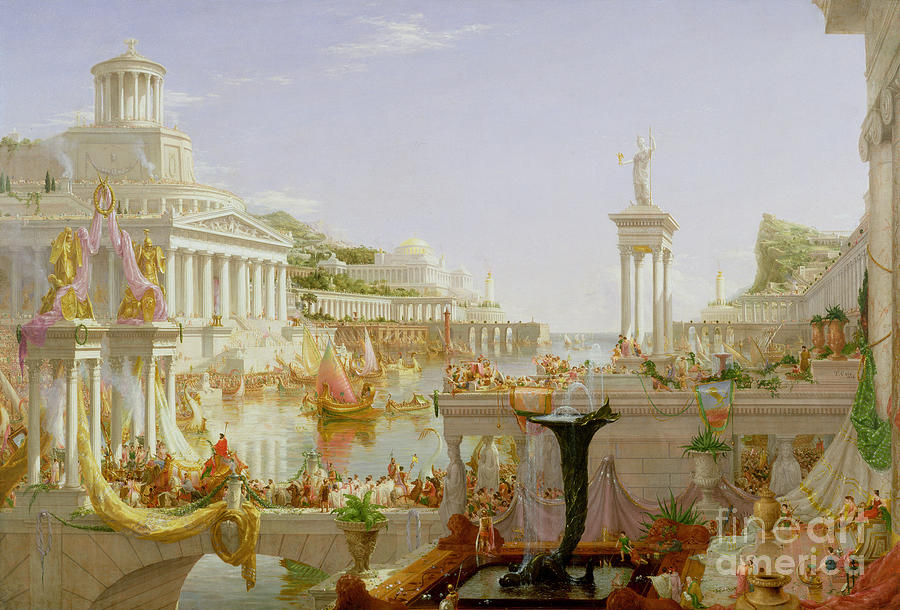 Greek Painting - The Course of Empire - The Consummation of the Empire by Thomas Cole