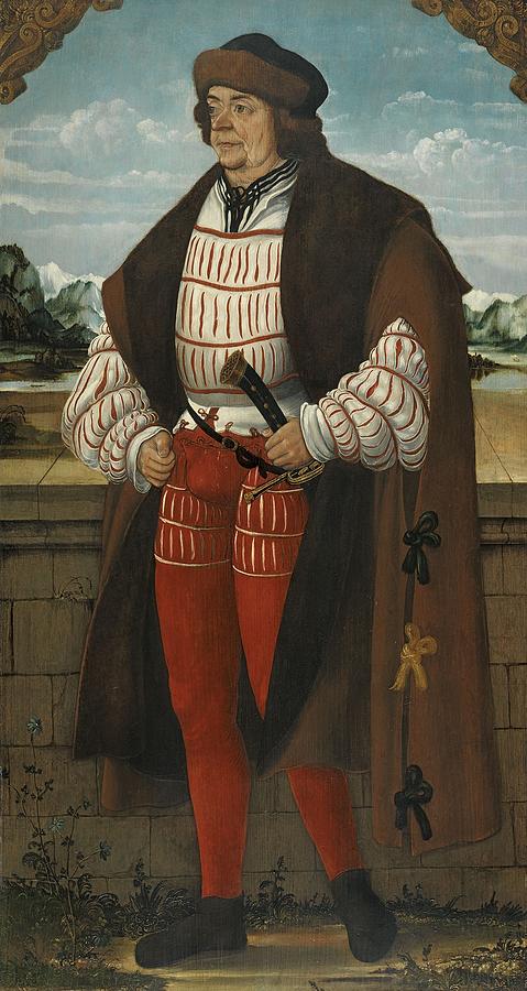 The Court Jester known as  Knight Christoph  1515 by Hans Wertinger Painting by Celestial Images