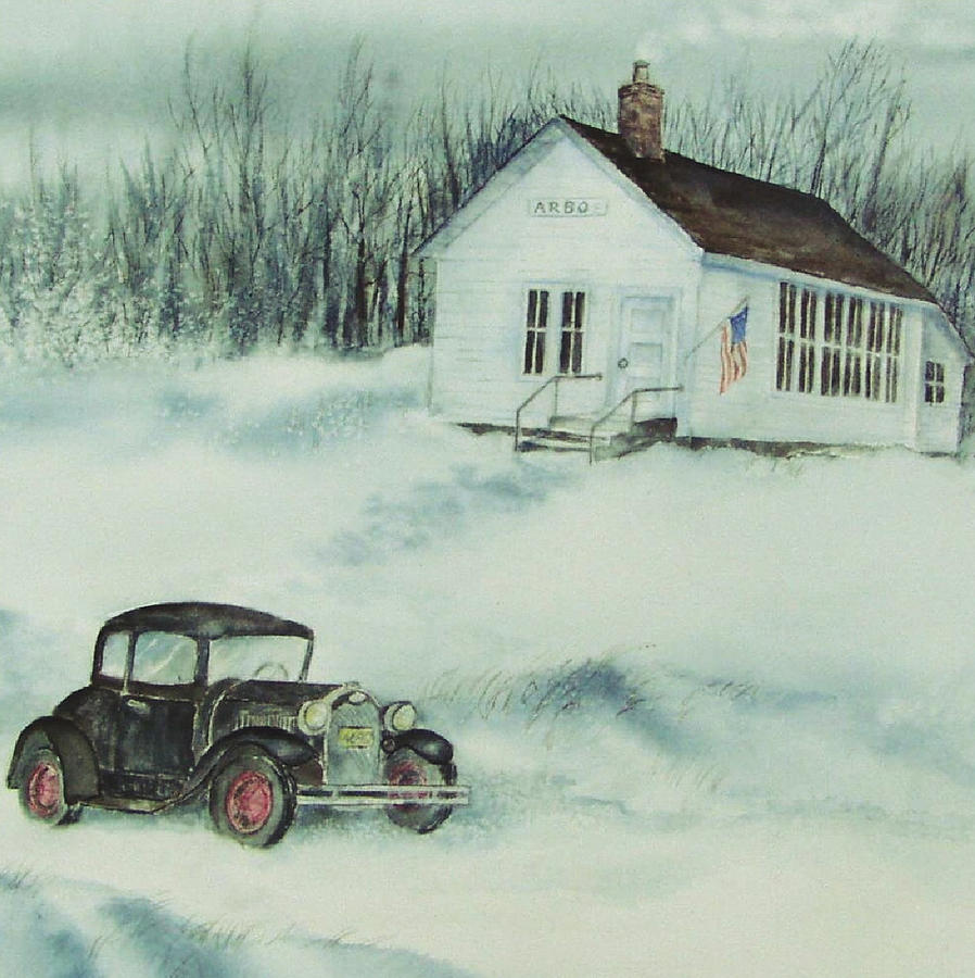 The Courtin Car Painting by Pamela Lee