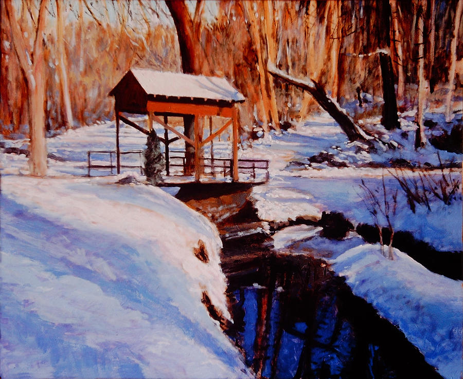 The Covered Bridge Painting by David Zimmerman