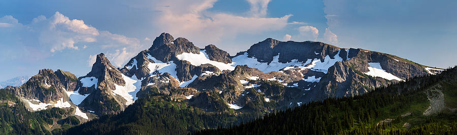 The Cowlitz Chimneys and Sarvant Glaciers Photograph by Michael Russell