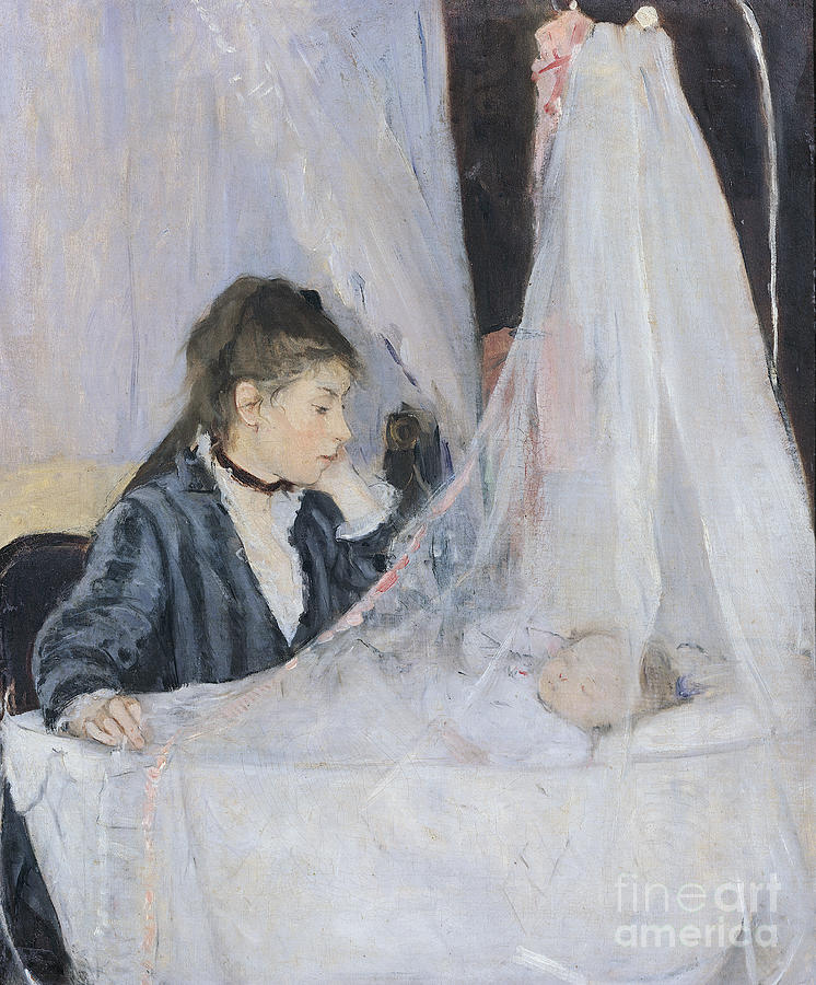 The Cradle by Berthe Morisot Painting by Berthe Morisot
