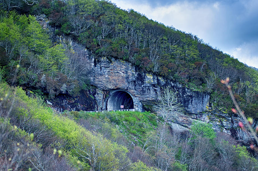 The Craggy Pinnacle Tunnel on the Blue Ridge Parkway in North Ca Photograph by Alex Grichenko