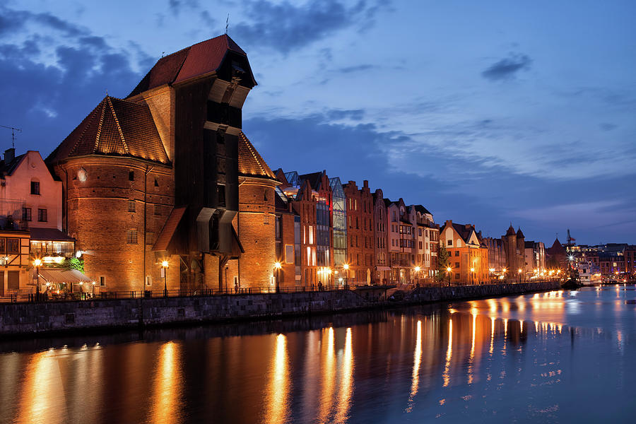 The Crane and River View of Gdansk Old Town Photograph by Artur Bogacki