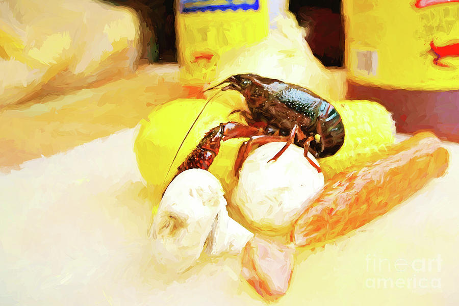 The Crawfish Boil - digital painting Photograph by Scott Pellegrin