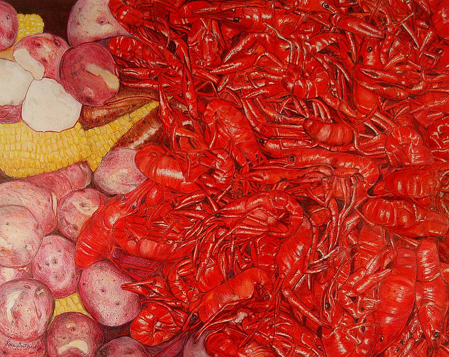 The Crawfish Boil Drawing by Lois Guthridge
