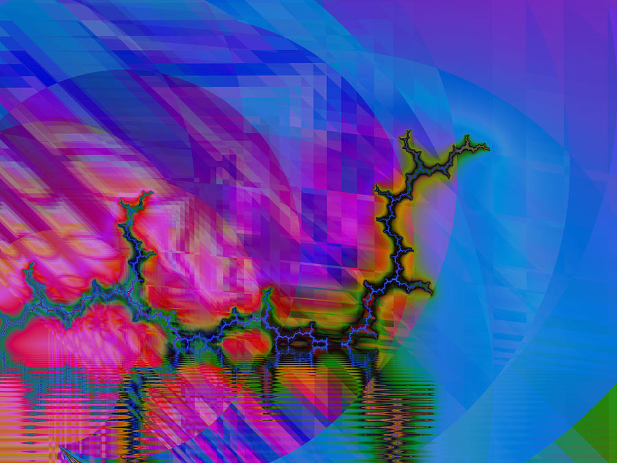 Abstract Digital Art - The Crawling Serpent by Frederic Durville
