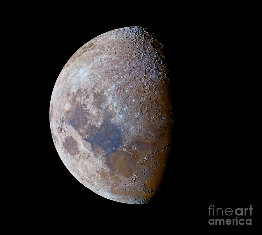 Terminator Photograph - The Crescent Moon Past First Quarter by Luis Argerich