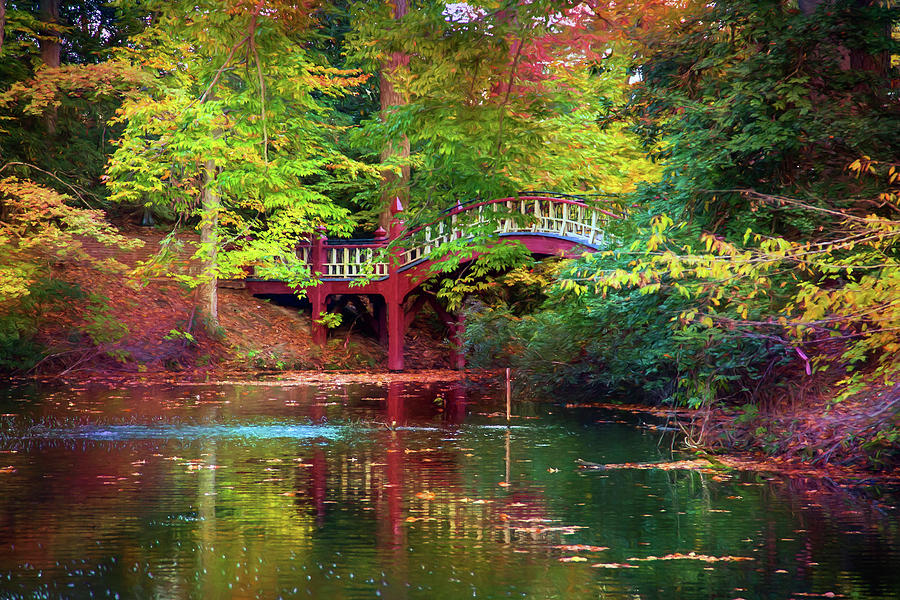 The Crim Dell Bridge In Autumn Photograph