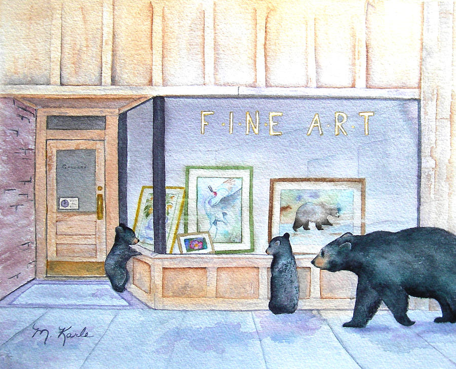 Bear Painting - The Critics by Marsha Karle