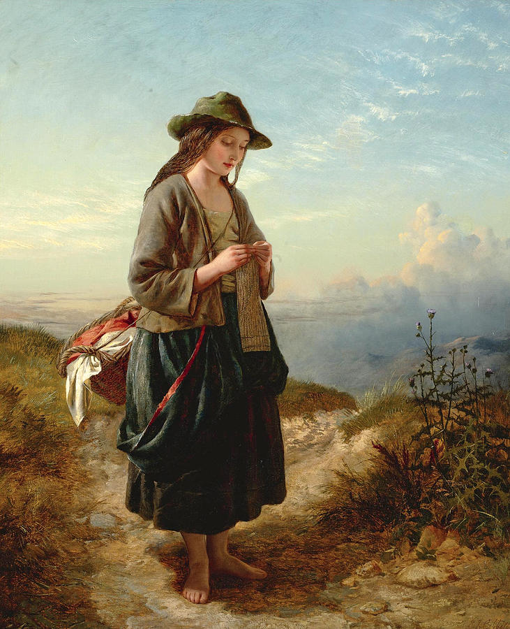 The Crofters Daughter Painting by Edward John Cobbett