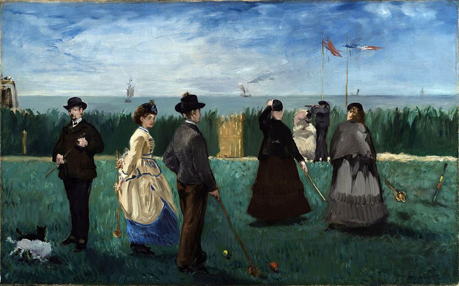 Edouard Manet Painting - The Croquet Party by Edouard Manet