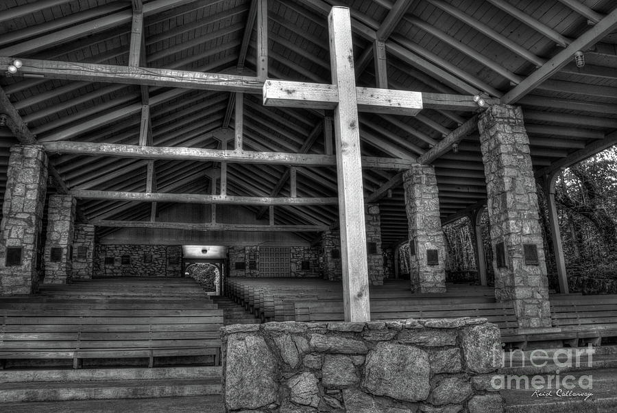 The Cross B W Pretty Place Chapel Art Photograph by Reid Callaway