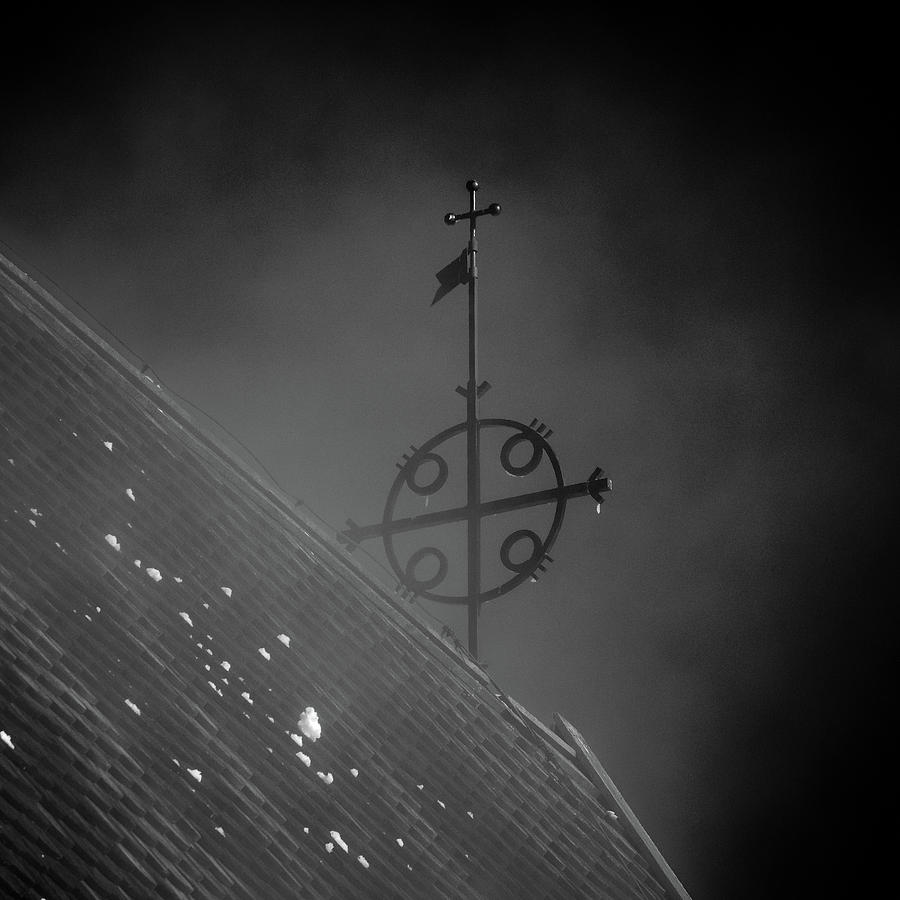 The Cross. Bw The Church Of St Mary In Sastamala Photograph