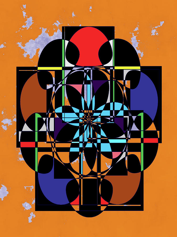 Abstract Digital Art - The cross by Cathy Harper