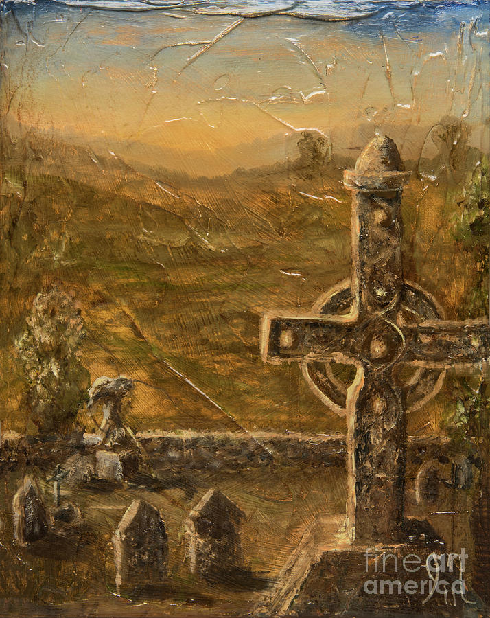 Irish Painting - The Cross by Jodi Monahan