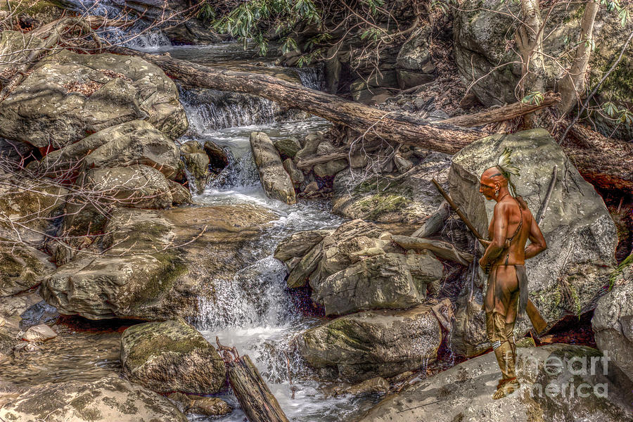 The Crossing Indian Warrior Digital Art by Randy Steele