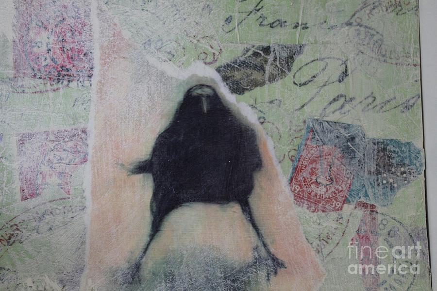 Crow Painting - The Crow Called The Raven Black by Kim Nelson Crow Painting - The Crow Called The Raven Black by Kim Nelson