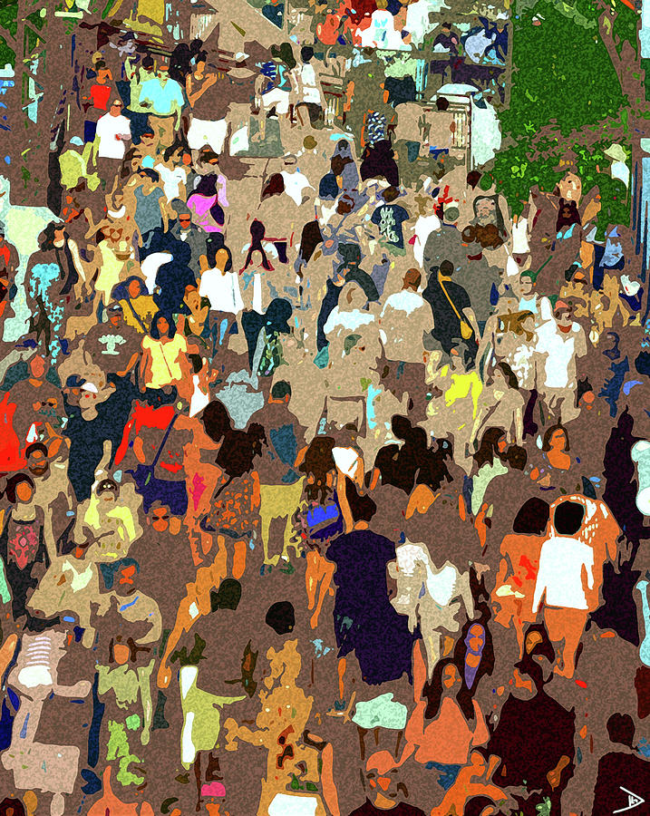 The Crowd Painting by David Lee Thompson