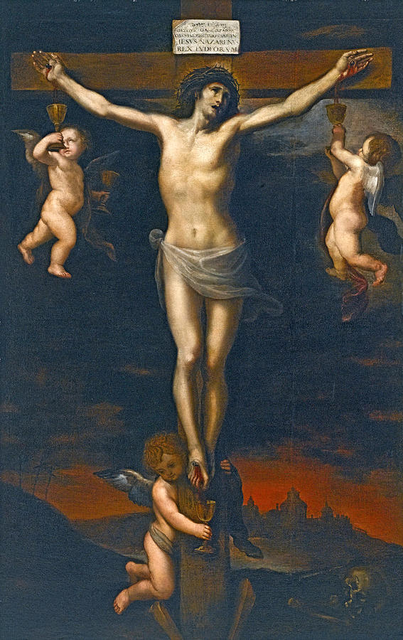 The Crucifixion 2 Painting by Alonso Cano
