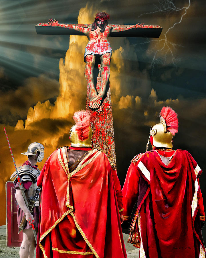 The Crucifixion Painting by Mark Allen