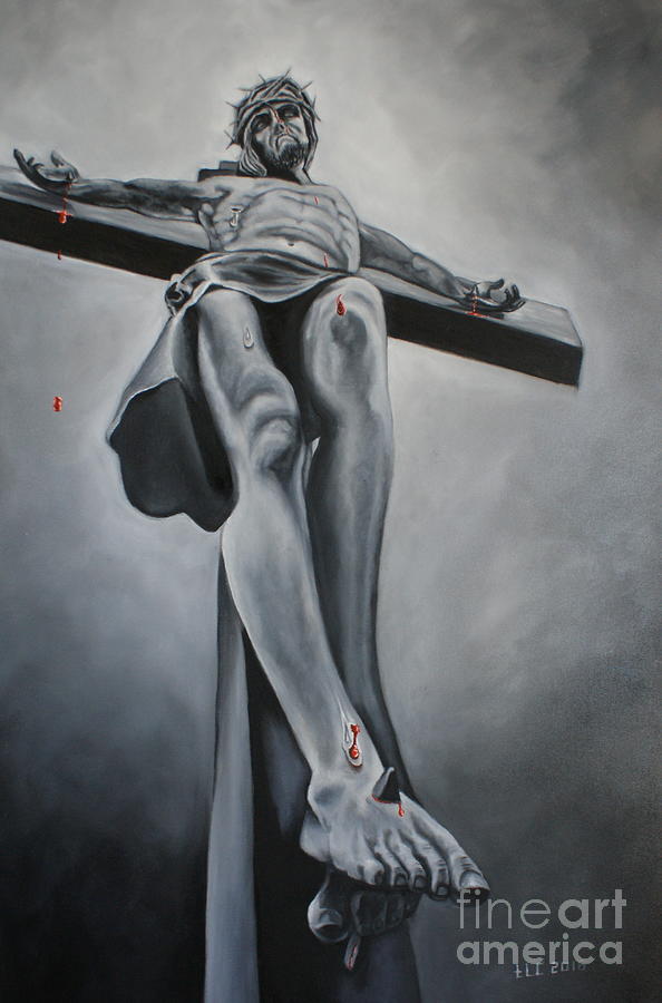The Crucifixion Painting by Theresa Cangelosi