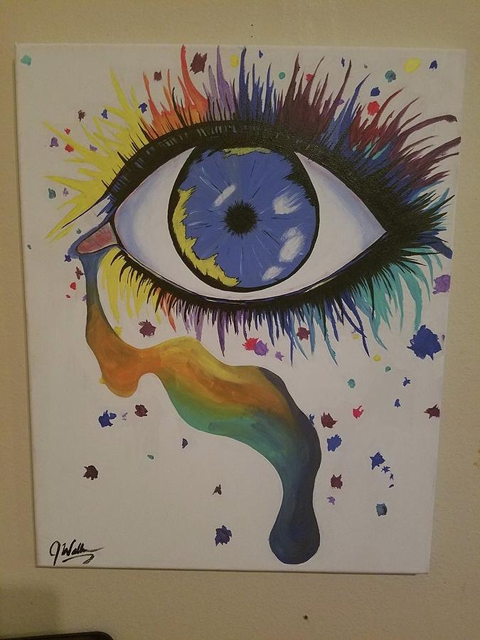 crying eyes painting