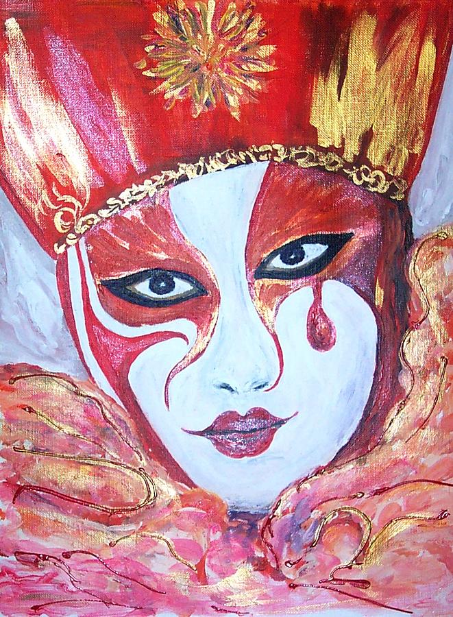 The Crying Mask Painting by Mary Sedici - Fine Art America
