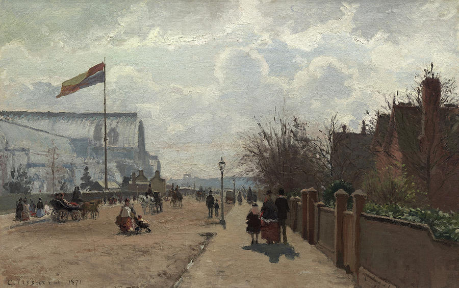 Architecture Painting - The Crystal Palace by Camille Pissarro