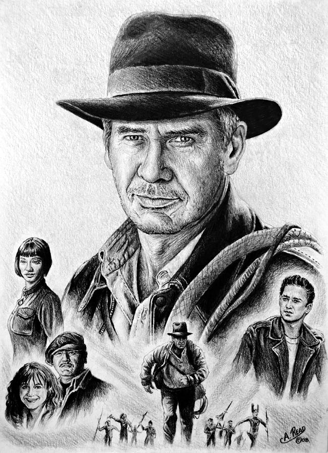 Indiana Jones Drawing - The Crystal Skull by Andrew Read