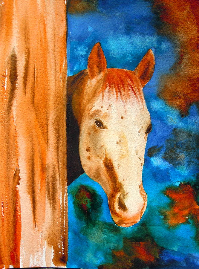 Horse Painting - The Curious Appaloosa by Sharon Mick