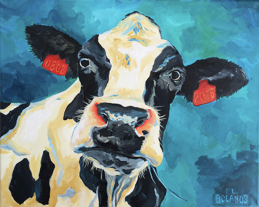 curious cow painting