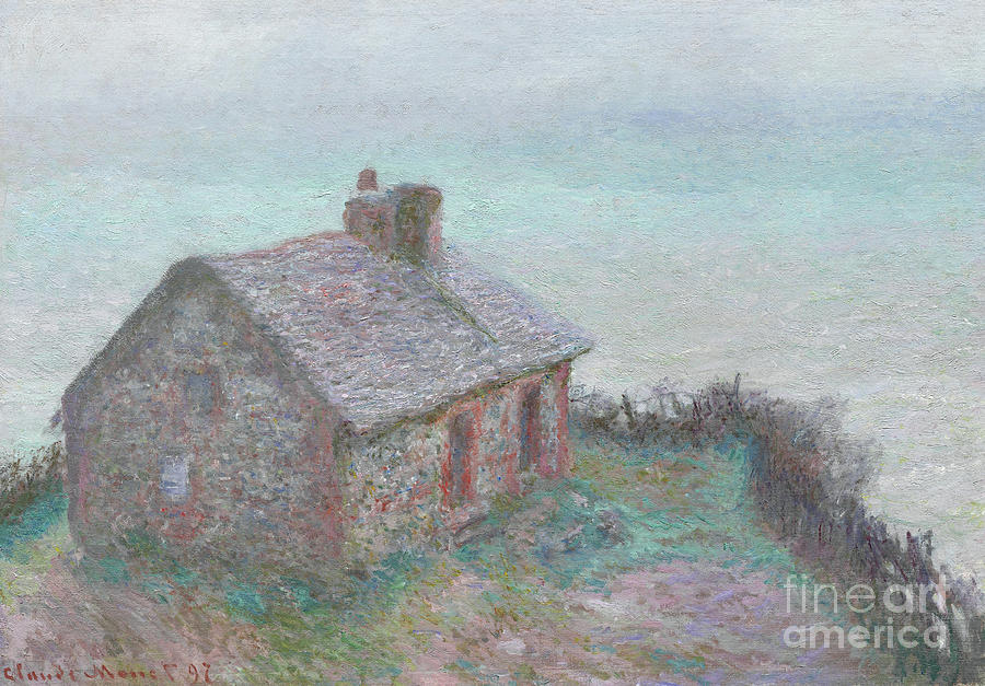 Claude Monet Painting - The Customs House at Varengeville by Claude Monet
