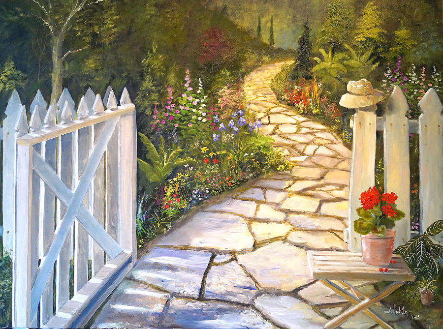 Flower Painting - The Cutting Garden by Alan Lakin