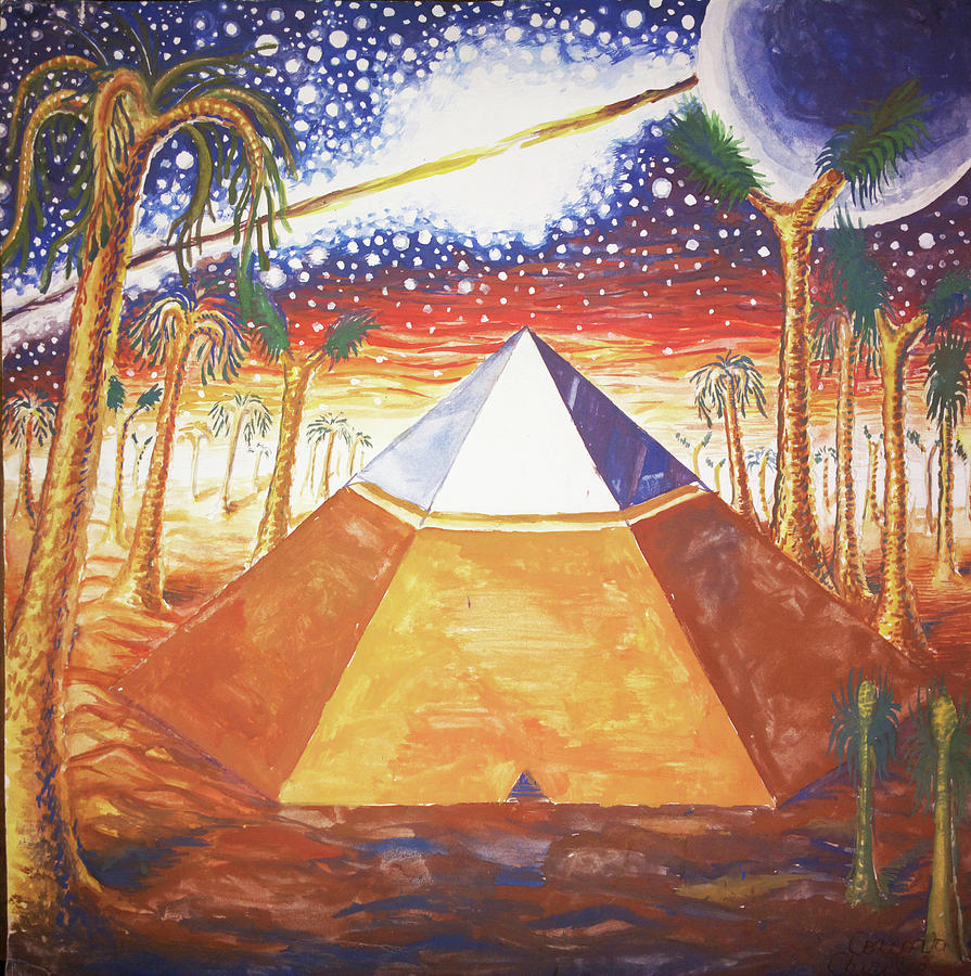 The Cydonia Pyramid by the time there was life on Mars Painting by ...