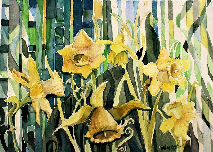 The Daffodillies.  Painting by Mindy Newman